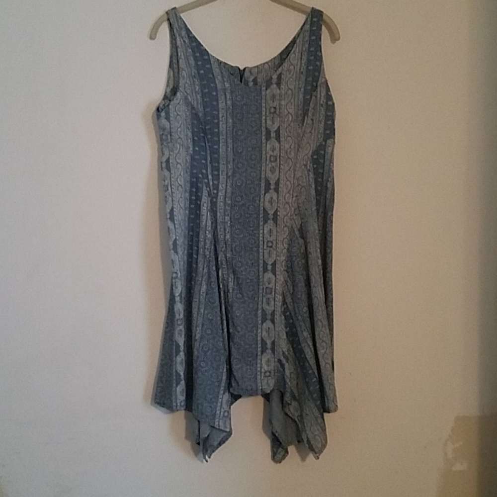 Chambray Blue Print Dress
